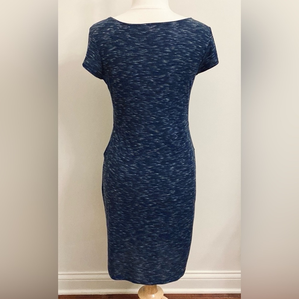 Christopher & Banks Blue White Heathered S Coastal Preppy Weekend Casual Dress - Picture 8 of 11